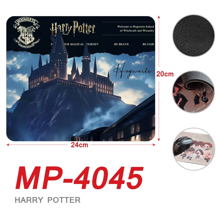 Harry Potter Anime Full Color Printing Mouse Pad Unlocked 20X24cm price for 5 pcs MP-4045