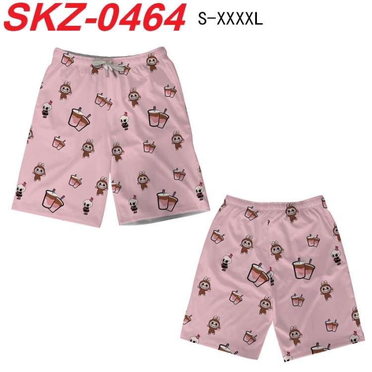 Labubu Anime full-color digital printed beach shorts from S to 4XL  SKZ-0464