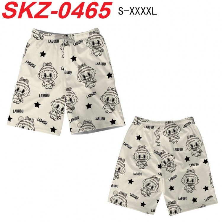 Labubu Anime full-color digital printed beach shorts from S to 4XL SKZ-0465