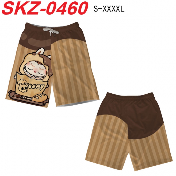 Labubu Anime full-color digital printed beach shorts from S to 4XL  SKZ-0460