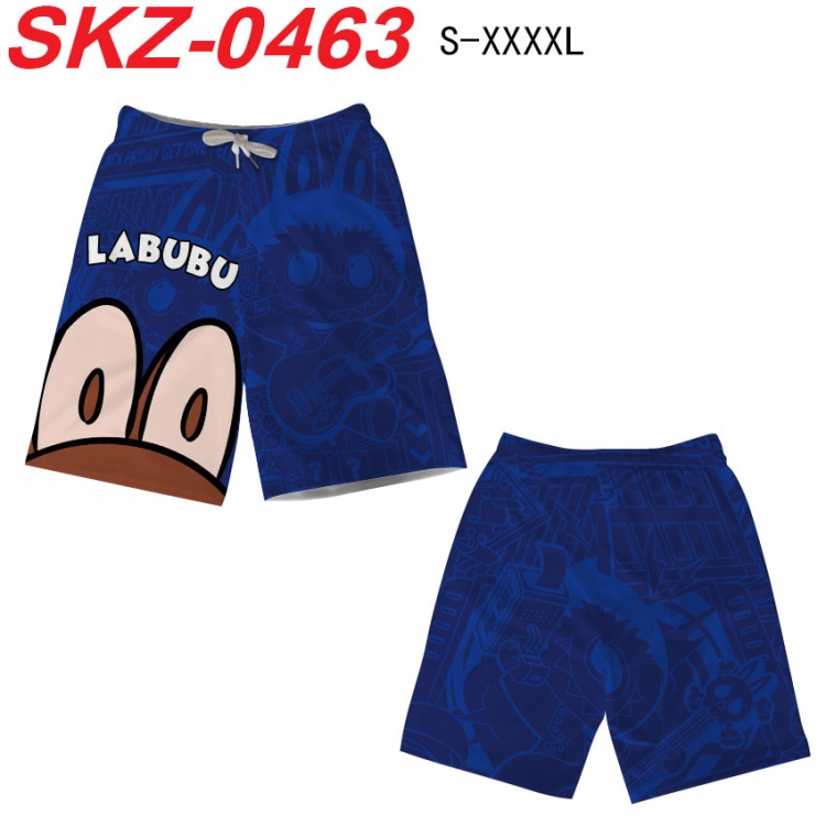 Labubu Anime full-color digital printed beach shorts from S to 4XL SKZ-0463