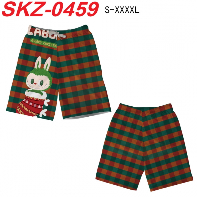 Labubu Anime full-color digital printed beach shorts from S to 4XL SKZ-0459