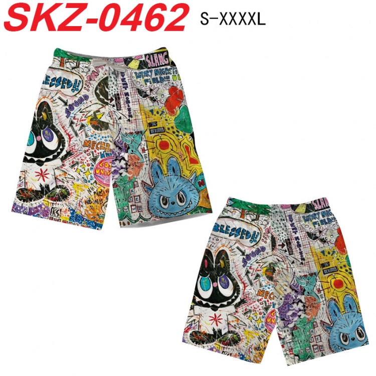 Labubu Anime full-color digital printed beach shorts from S to 4XL SKZ-0462