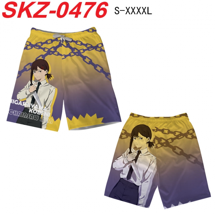 Chainsaw man Anime full-color digital printed beach shorts from S to 4XL SKZ-0476