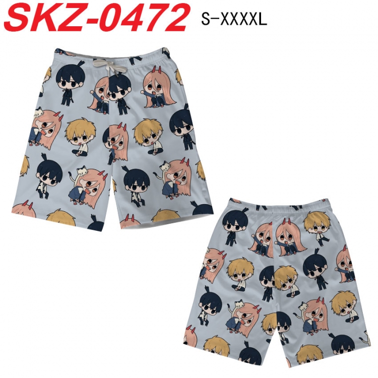 Chainsaw man Anime full-color digital printed beach shorts from S to 4XL SKZ-0472