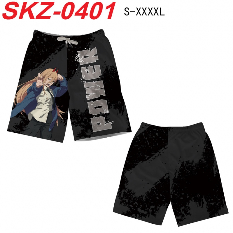 Chainsaw man Anime full-color digital printed beach shorts from S to 4XL  SKZ-0401