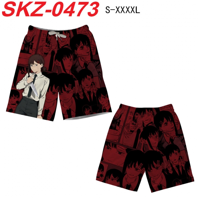 Chainsaw man Anime full-color digital printed beach shorts from S to 4XL SKZ-0473