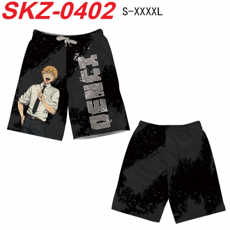 Chainsaw man Anime full-color digital printed beach shorts from S to 4XL  SKZ-0402