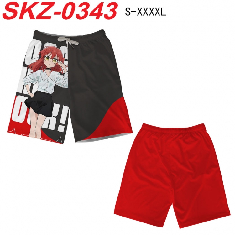 BOCCHI THE ROCK! Anime full-color digital printed beach shorts from S to 4XL SKZ-0343