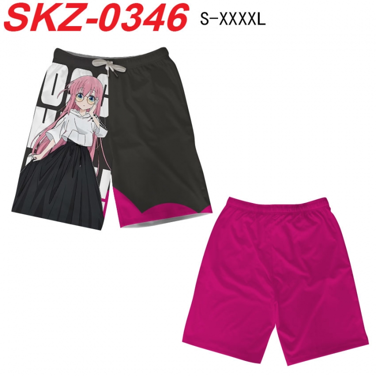 BOCCHI THE ROCK! Anime full-color digital printed beach shorts from S to 4XL SKZ-0346