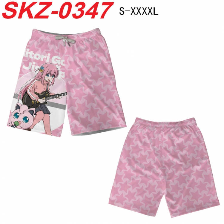 BOCCHI THE ROCK! Anime full-color digital printed beach shorts from S to 4XL SKZ-0347