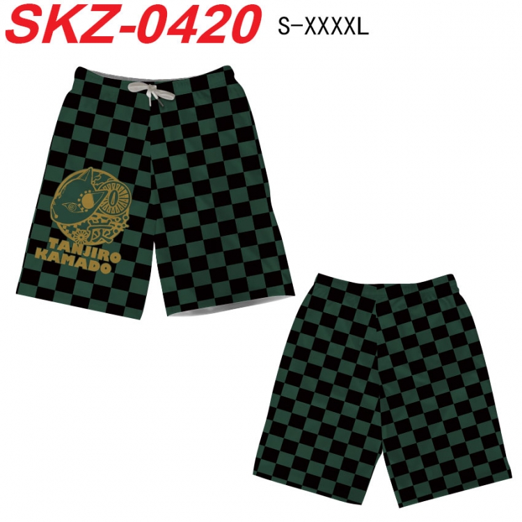 Demon Slayer Kimets Anime full-color digital printed beach shorts from S to 4XL SKZ-0420