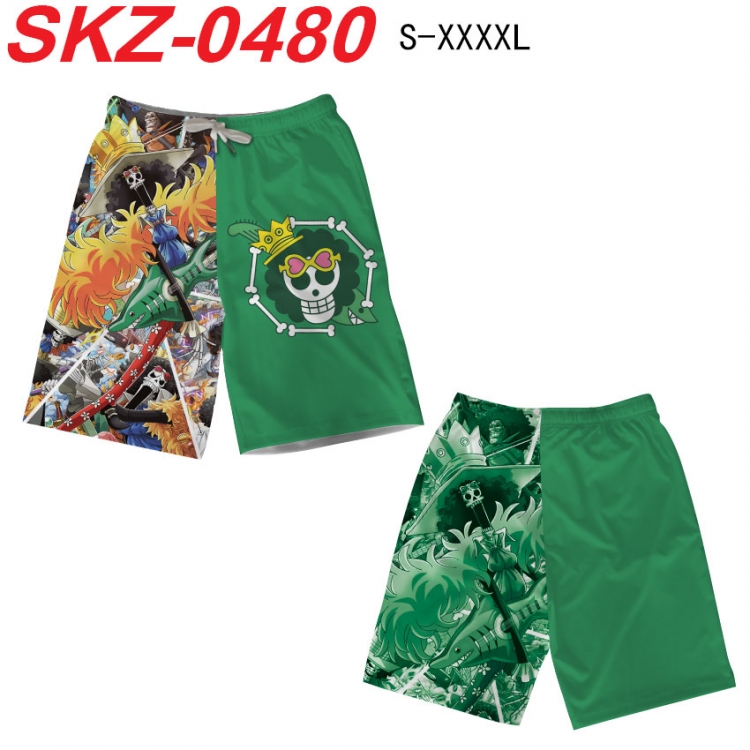 One Piece Anime full-color digital printed beach shorts from S to 4XL SKZ-0480