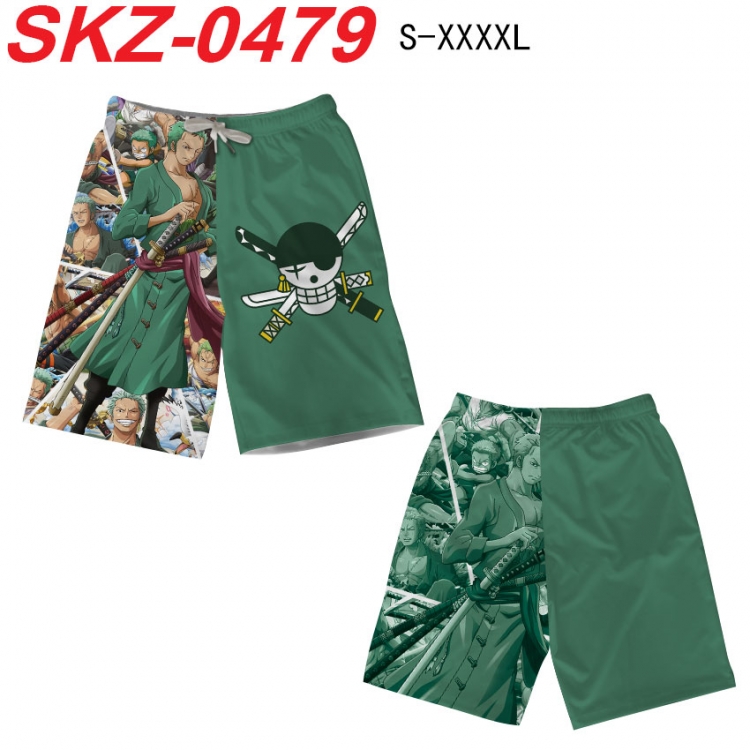 One Piece Anime full-color digital printed beach shorts from S to 4XL  SKZ-0479