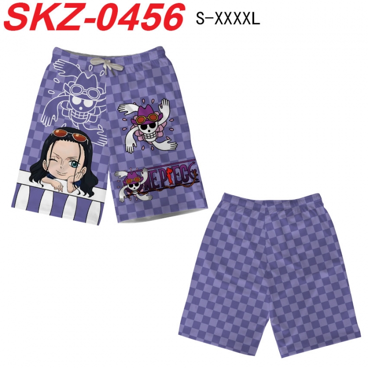 One Piece Anime full-color digital printed beach shorts from S to 4XL  SKZ-0456