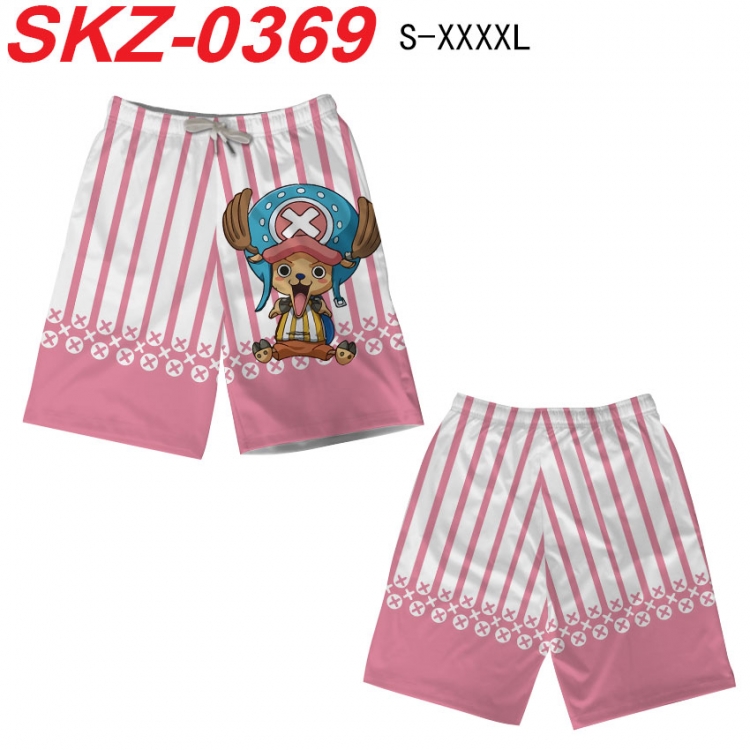 One Piece Anime full-color digital printed beach shorts from S to 4XL SKZ-0369