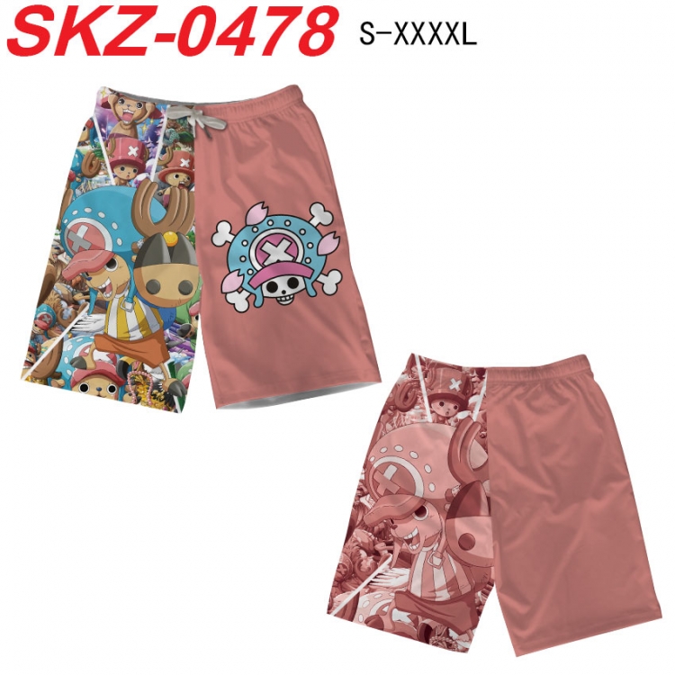 One Piece Anime full-color digital printed beach shorts from S to 4XL  SKZ-0478