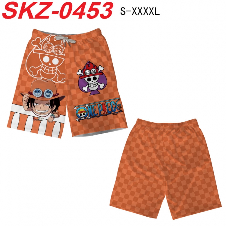 One Piece Anime full-color digital printed beach shorts from S to 4XL  SKZ-0453