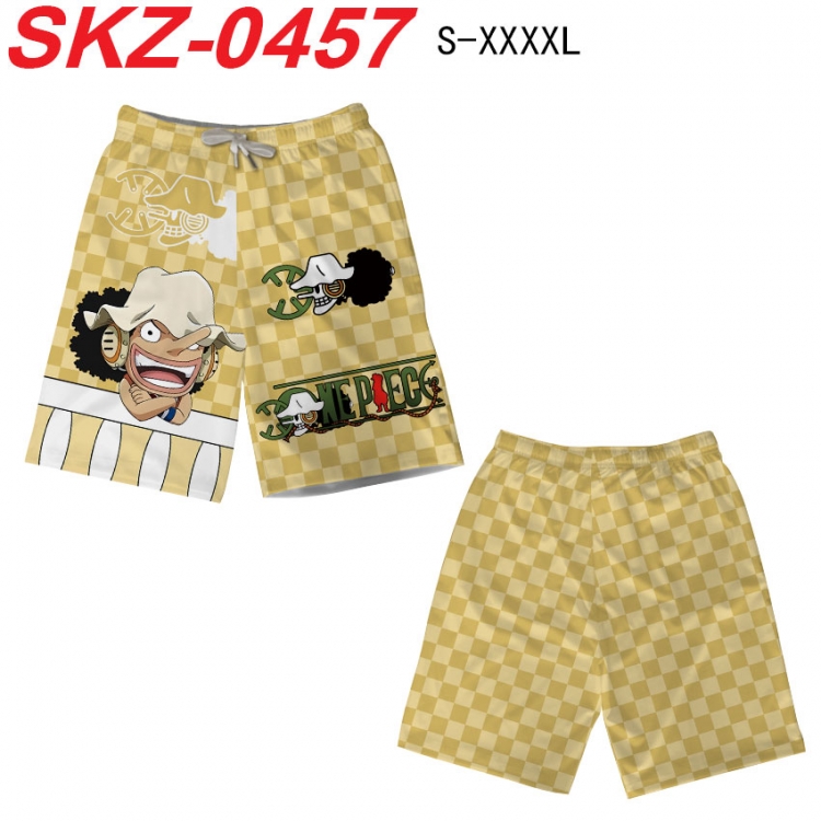 One Piece Anime full-color digital printed beach shorts from S to 4XL  SKZ-0457