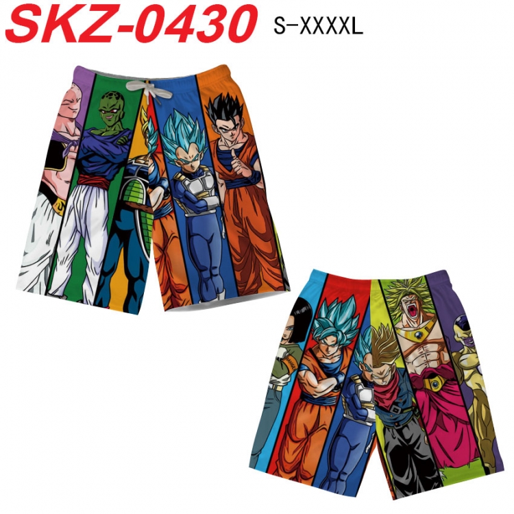 DRAGON BALL Anime full-color digital printed beach shorts from S to 4XL  SKZ-0430