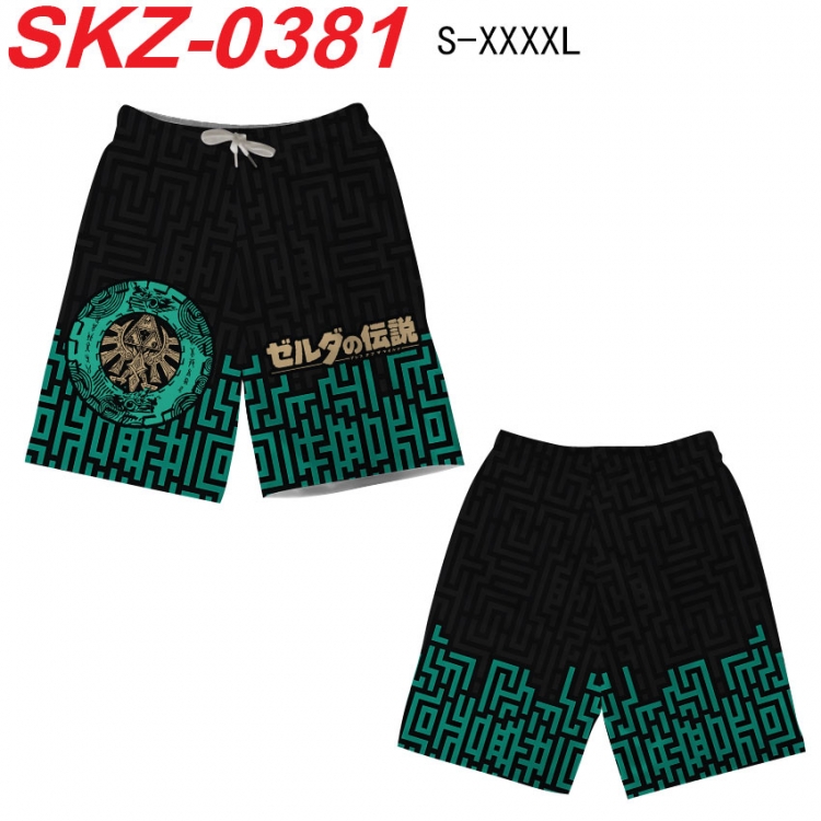 The Legend of Zelda Anime full-color digital printed beach shorts from S to 4XL SKZ-0381