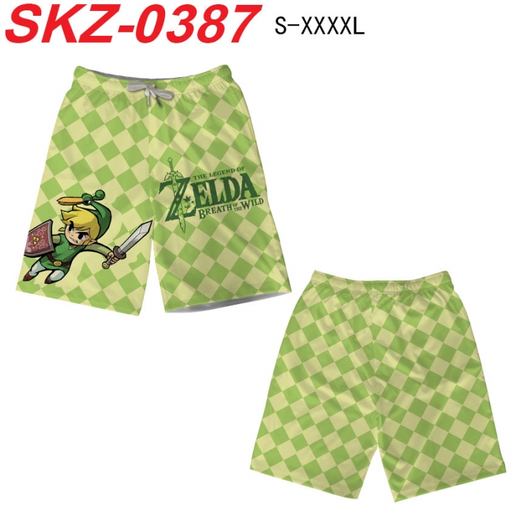 The Legend of Zelda Anime full-color digital printed beach shorts from S to 4XL SKZ-0387