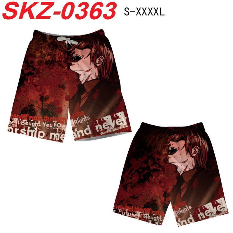 Death note Anime full-color digital printed beach shorts from S to 4XL SKZ-0363