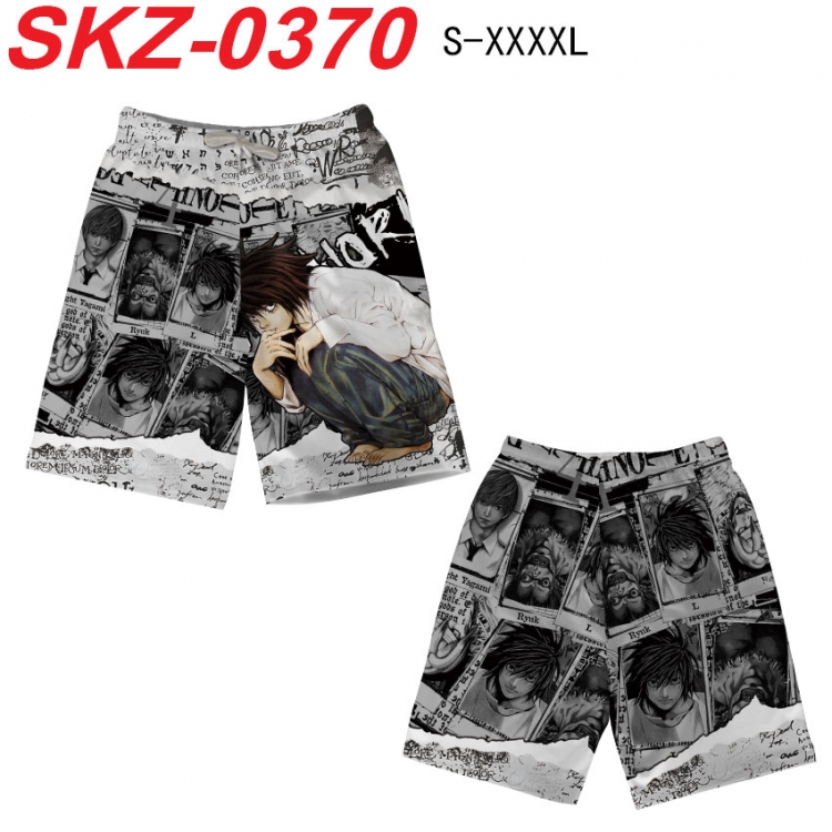 Death note Anime full-color digital printed beach shorts from S to 4XL SKZ-0370