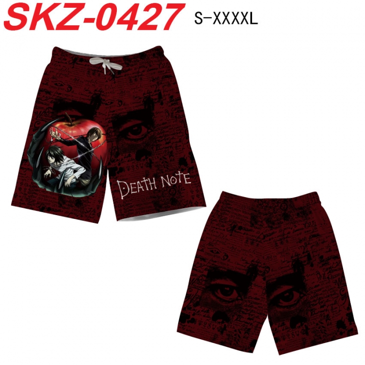 Death note Anime full-color digital printed beach shorts from S to 4XL SKZ-0427