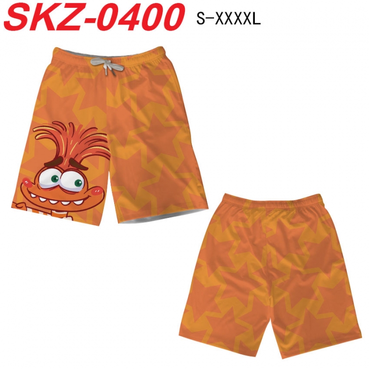 Inside Out Anime full-color digital printed beach shorts from S to 4XL SKZ-0400