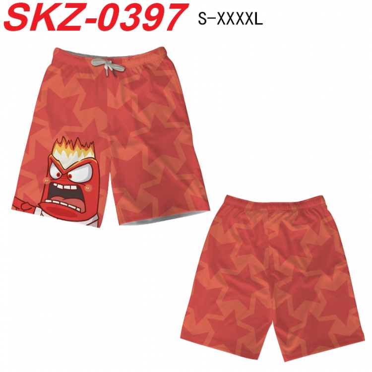 Inside Out Anime full-color digital printed beach shorts from S to 4XL SKZ-0397