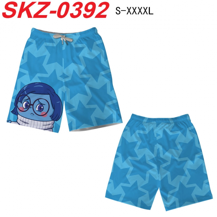 Inside Out Anime full-color digital printed beach shorts from S to 4XL SKZ-0392