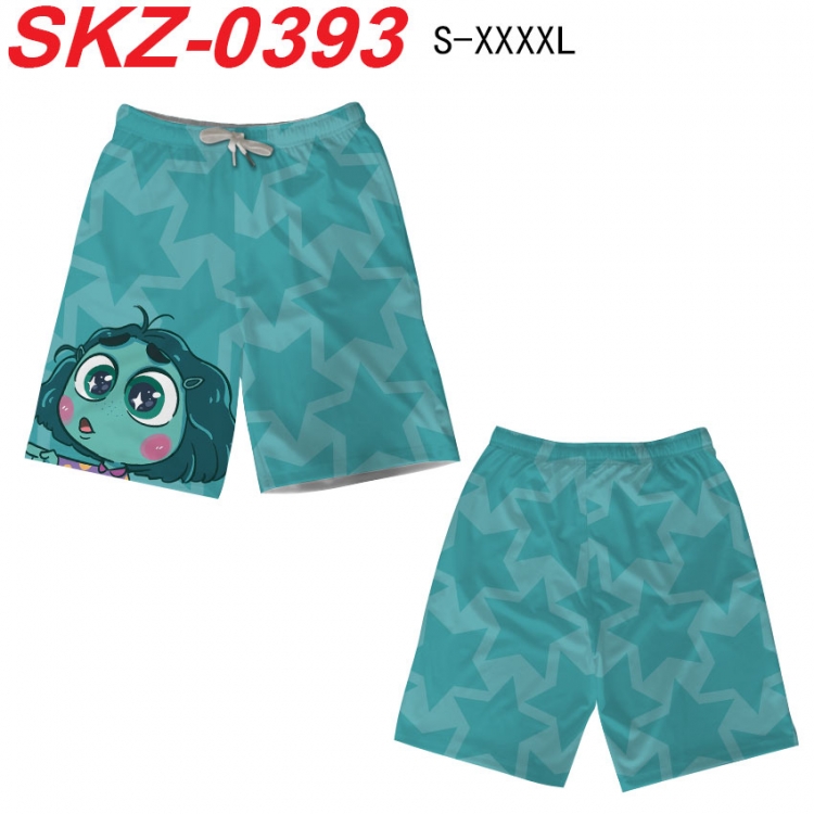 Inside Out Anime full-color digital printed beach shorts from S to 4XL SKZ-0393