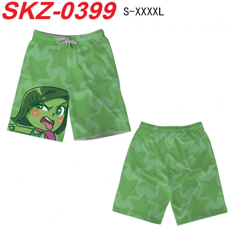 Inside Out Anime full-color digital printed beach shorts from S to 4XL SKZ-0399