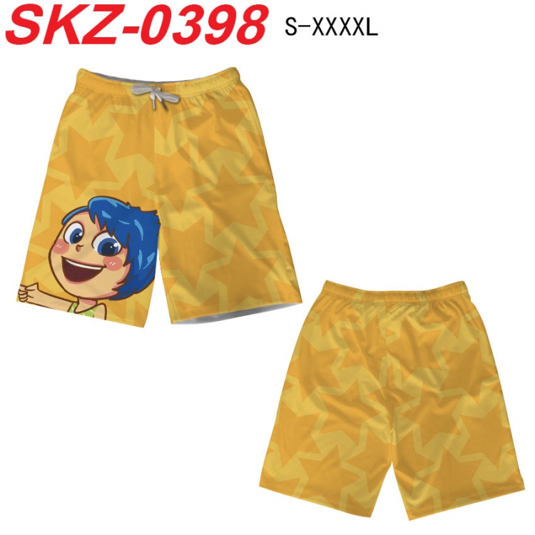 Inside Out Anime full-color digital printed beach shorts from S to 4XL SKZ-0398