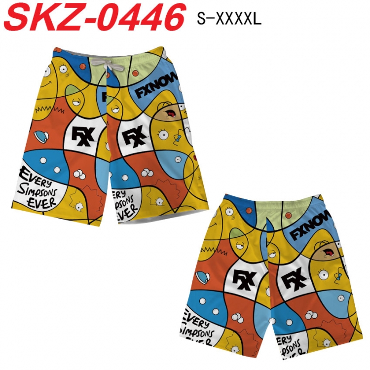 The Simpsons Anime full-color digital printed beach shorts from S to 4XL  SKZ-0446