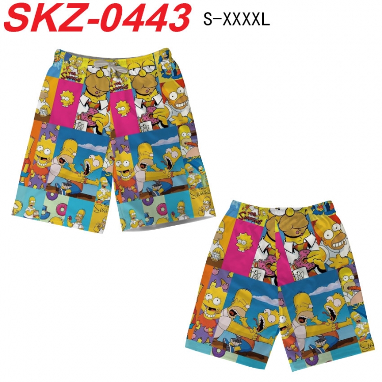 The Simpsons Anime full-color digital printed beach shorts from S to 4XL  SKZ-0443