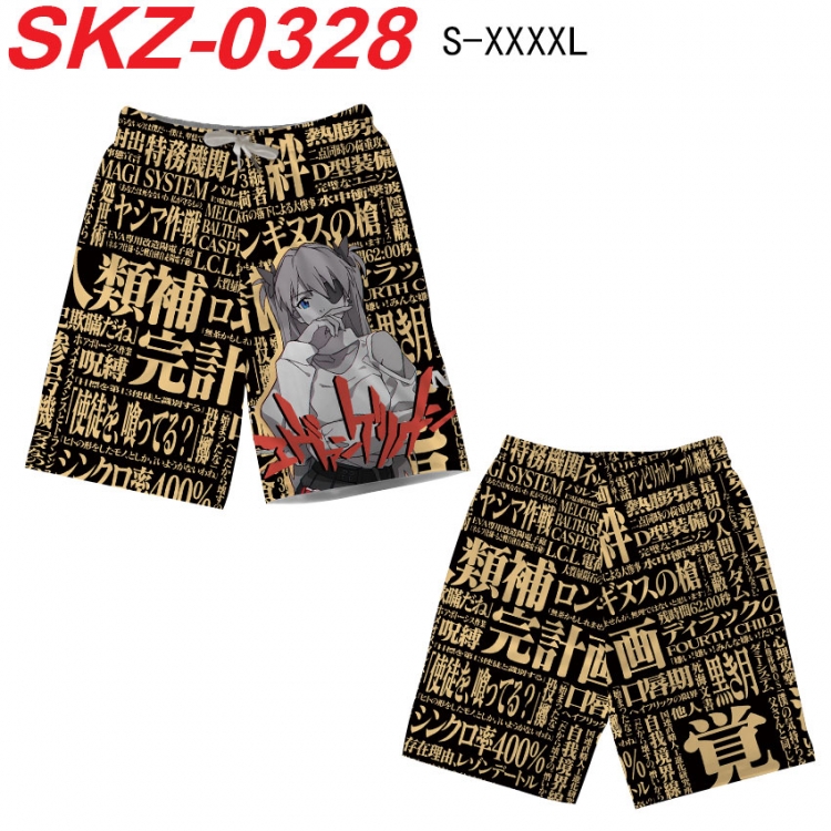 EVA Anime full-color digital printed beach shorts from S to 4XL SKZ-0328