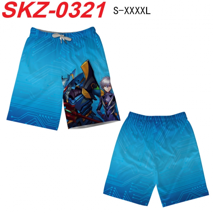 EVA Anime full-color digital printed beach shorts from S to 4XL SKZ-0321