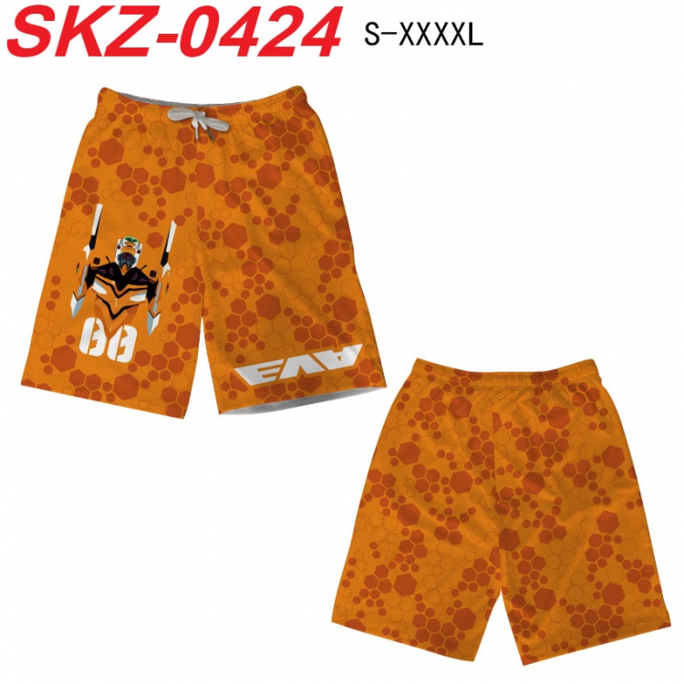 EVA Anime full-color digital printed beach shorts from S to 4XL  SKZ-0424