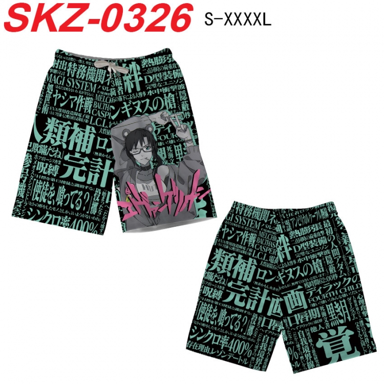 EVA Anime full-color digital printed beach shorts from S to 4XL SKZ-0326