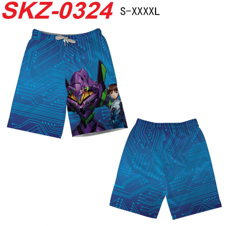 EVA Anime full-color digital printed beach shorts from S to 4XL  SKZ-0324