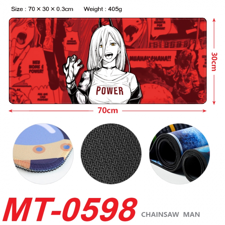 Chainsaw man Anime peripheral lock edge mouse pad 70X30cm MT-0598