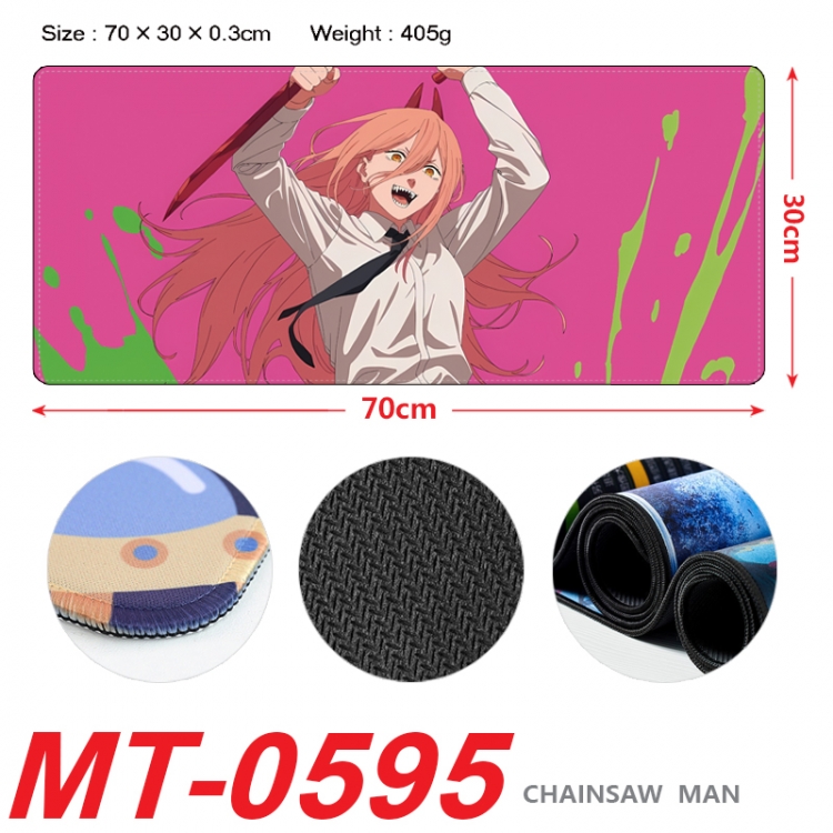 Chainsaw man Anime peripheral lock edge mouse pad 70X30cm MT-0595