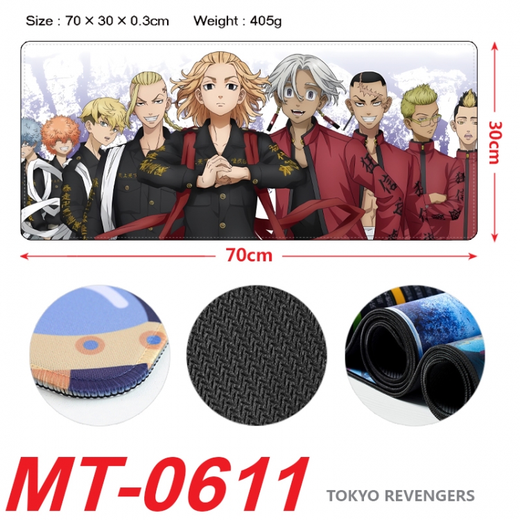 Tokyo Revengers Anime peripheral lock edge mouse pad 70X30cm