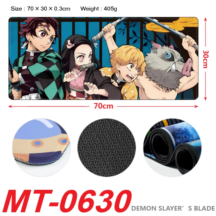 Demon Slayer Kimets Anime peripheral lock edge mouse pad 70X30cm  MT-0630