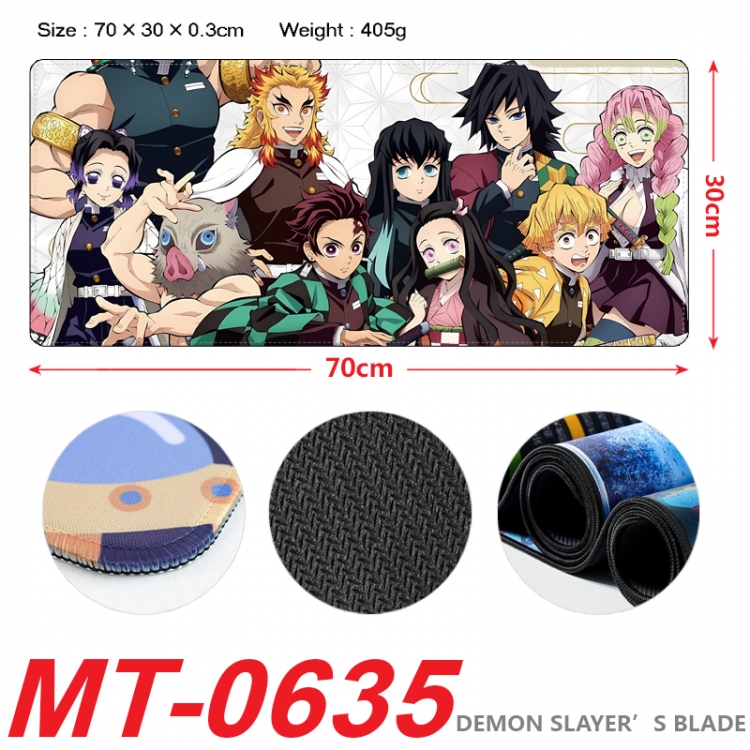 Demon Slayer Kimets Anime peripheral lock edge mouse pad 70X30cm MT-0635