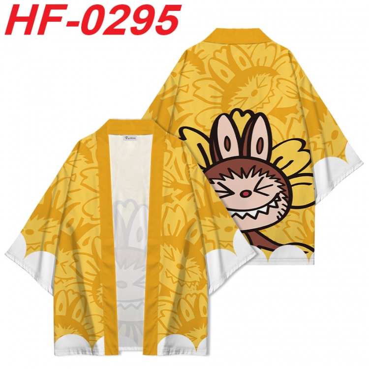 Labubu Anime digital printed French velvet kimono top from S to 4XL HF-0295