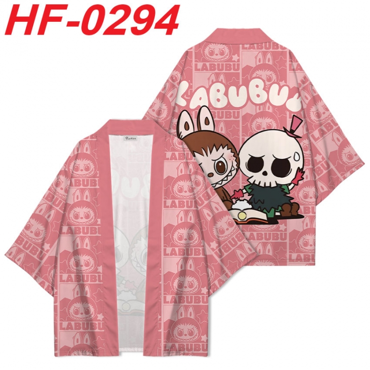 Labubu Anime digital printed French velvet kimono top from S to 4XL HF-0294