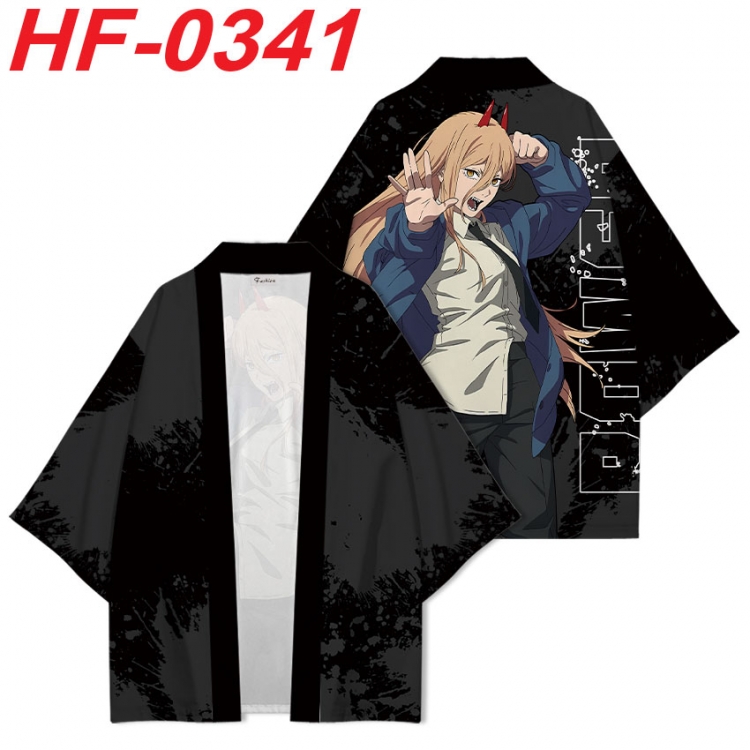 Chainsaw man Anime digital printed French velvet kimono top from S to 4XL  HF-0341